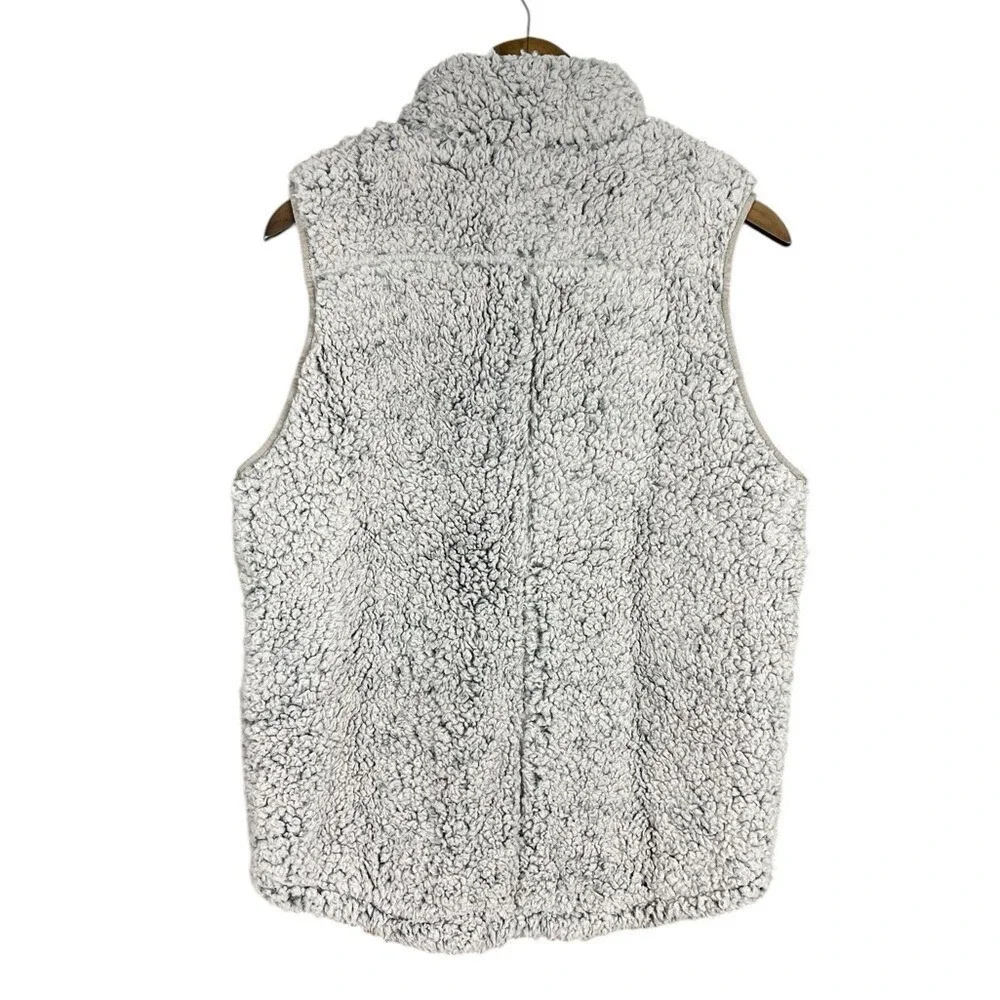 Thread & Supply | Teddy Frosted Icy Gray Sherpa Vest Thick Cozy Warm Layering‎
